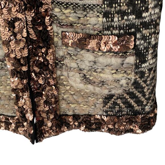 Gryphon Elle Tweed Metallic Wool Black Cream Jacket Blazer size XS - Picture 4 of 9